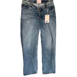 Revice Womens Denim Jeans Size 30 Viper V American Flag Straight Button Fly